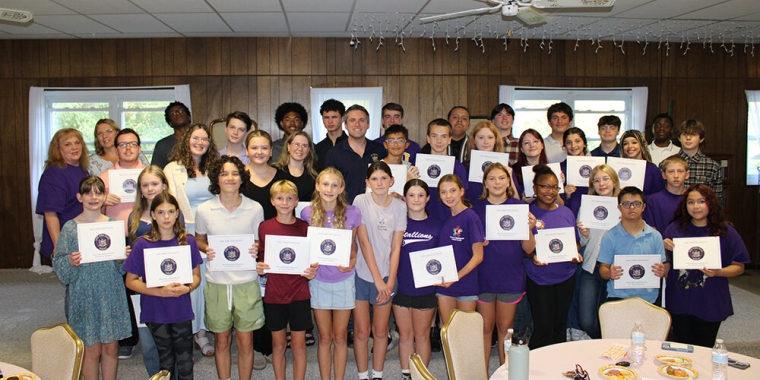 Highlands United Youth members pose with Senator James Skoufis after he presented them with NY Senate Empire Award.