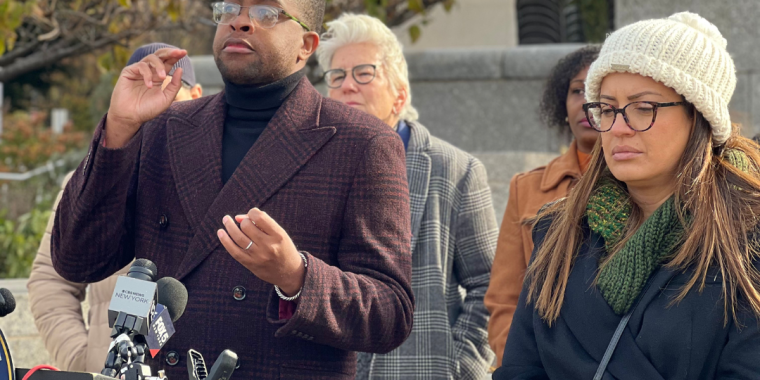 Senator Myrie and Assemblymember Cruz at Clean Slate Presser in Central Brooklyn