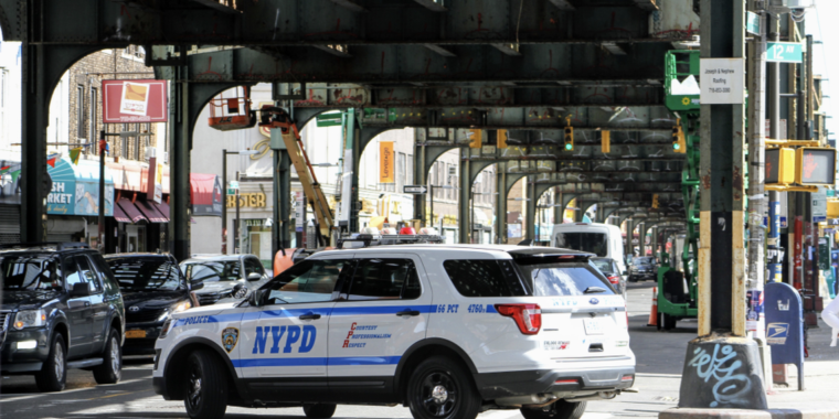 NYPD vehicle patrolling in Brooklyn. (Shutterstock)