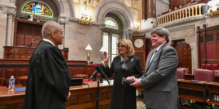 L-R: Rowan D. Wilson, Chief Judge of the Court of Appeals, Senator Helming, Gary Helming