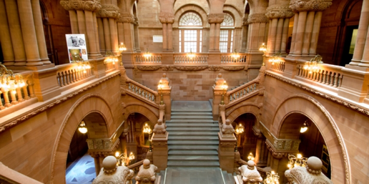 photo of the staircase in the State Capitol