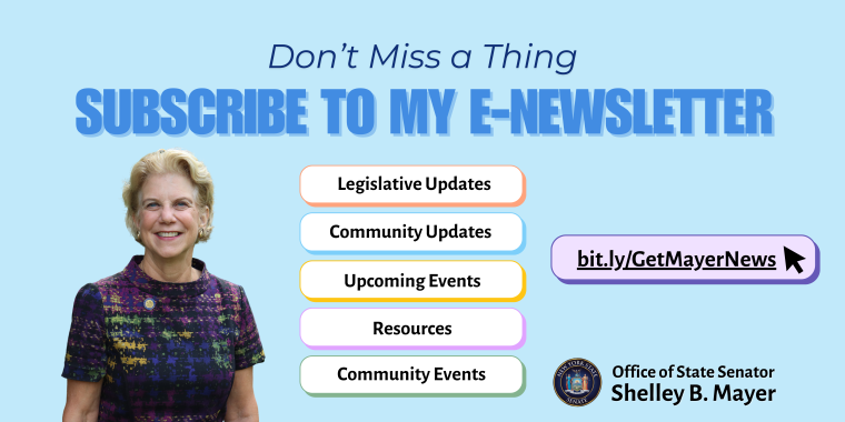 Sign up for Senator Mayer's E-Newsletter