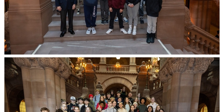 Saratoga Springs Maple Avenue Middle School 7th Graders to NYS Capitol