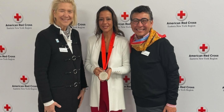 New York State Sen. Monica R. Martinez receives a 2025 New York State Legislator of the Year award from the American Red Cross on Jan. 28, 2025 in Albany, N.Y. 