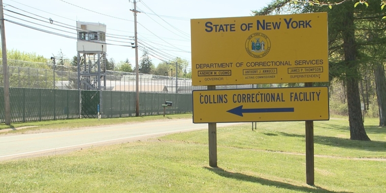 photo of a sign for Collins Correctional Facility 