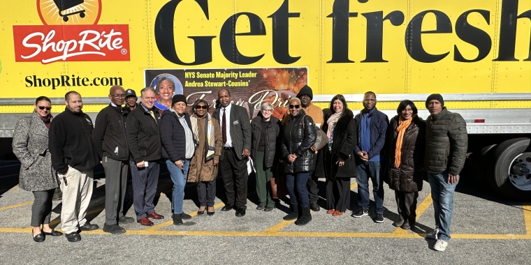 Majority Leader Stewart-Cousins' annual turkey drive delivered more than 250 turkeys to those in need thanks to partnership with ShopRite and community organizations