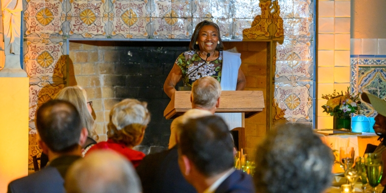 Majority Leader Stewart-Cousins received the prestigious John D. Rockefeller Jr. Park Preservation Award at The Friends of Rockefeller State Park Preserve 2024 Gala