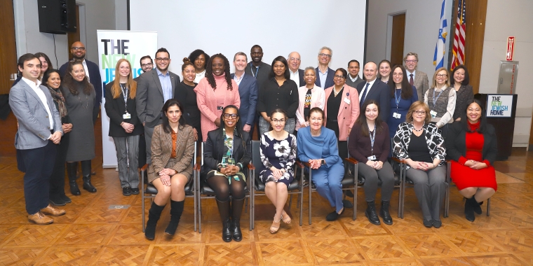 Photo of Sen. Cleare with leaders of the New Jewish Home