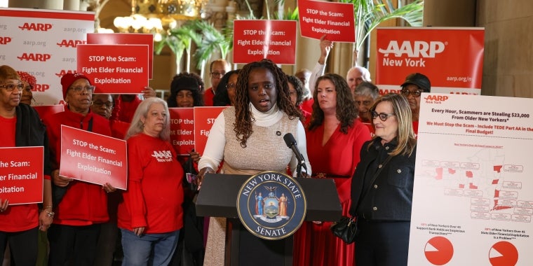 Sen. Cleare at AARP Press Conference