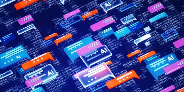 A colorful graphic that says "AI."