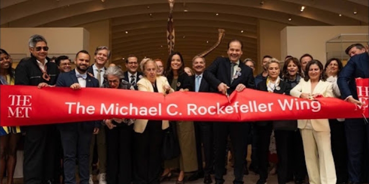 Senator Serrano participating in the ribbon-cutting ceremony for the reopening of the Michael C. Rockefeller Wing at The Metropolitan Museum of Art.