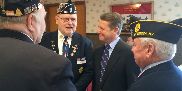 Senator Gallivan & local veterans.