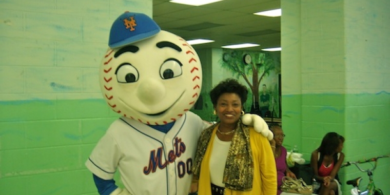 WESTCOP's New York Sports Team Appreciation Day with New York Mets mascot  Mr. Met