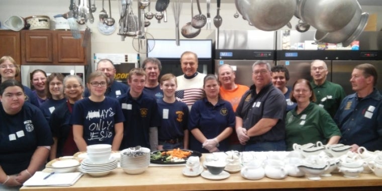 Senator Bonacic is pictured with members of the Walton Fire Dept and Explorers at the Delaware Valley Ag Society annual luncheon