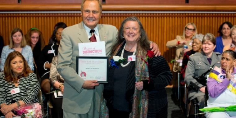 Senator Bonacic is pictured with Barbara Martinsons
