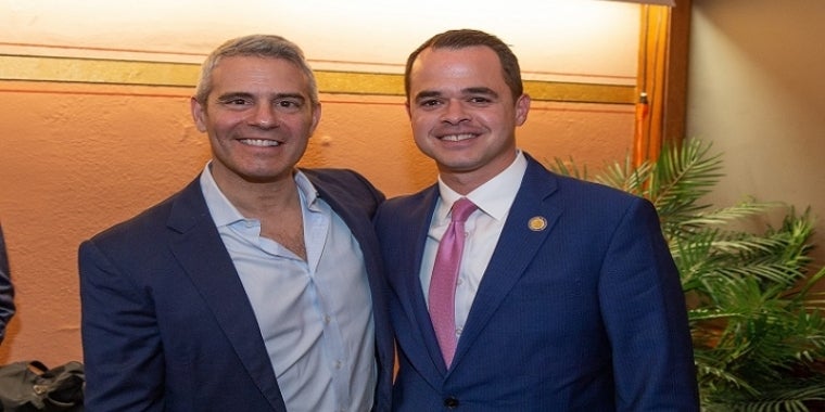 Senator Carlucci and Andy Cohen Senator Carlucci and Andy Cohen