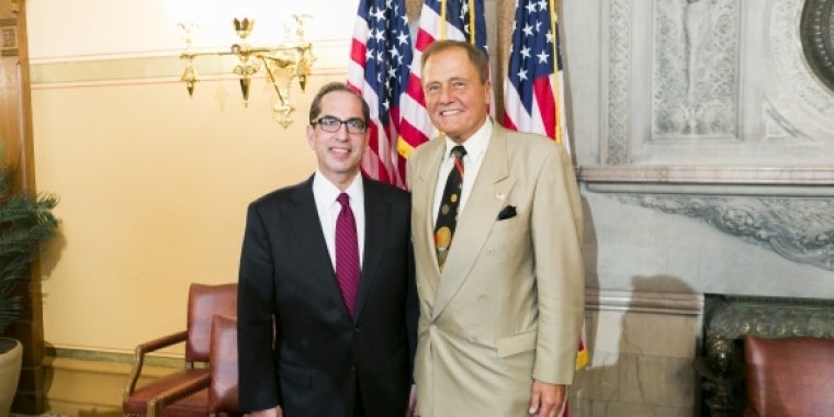 Senator Bonacic is pictured with Paul Feinman.