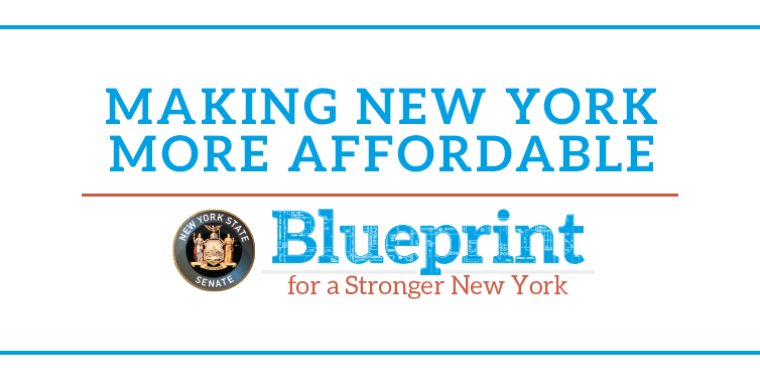 The Affordability Agenda is the first part of our three-pronged “Blueprint for a Stronger New York” that focuses on making the state less costly and more attractive for hard-working New Yorkers.