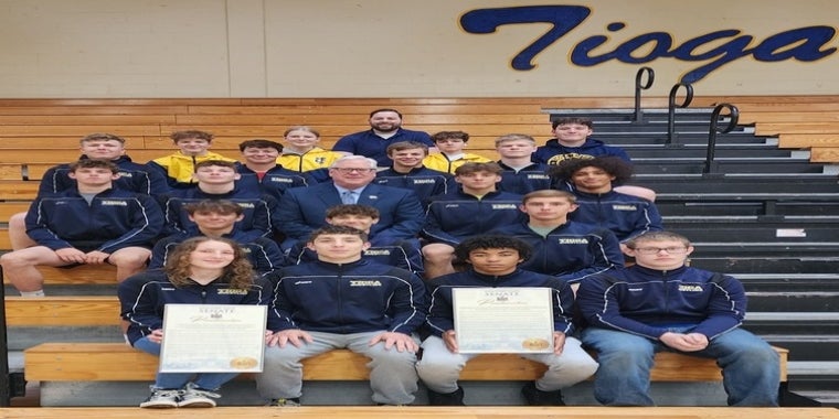 "This team has brought great pride, excitement, and success to their school, their families and friends, and to the entire Tioga community at large. We are proud to help celebrate their achievements," said Senator O'Mara. Thishave brought great pride, excitement, and success to their school, their families and friends, and to the entire Tioga community at large. We are proud to help celebrate their achievements.”
