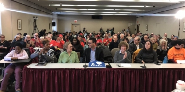 Audience members at Manhattan Budget Forum