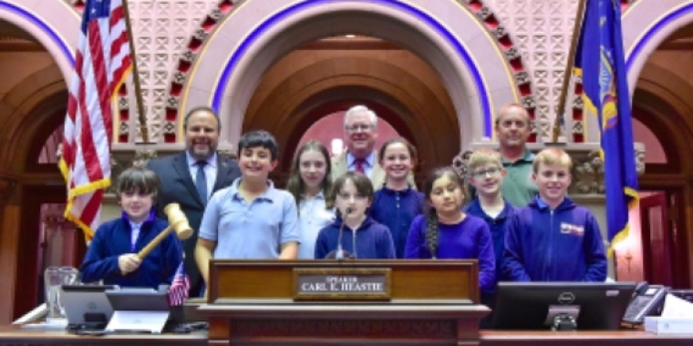 “It’s always great to receive a visit at the Capitol from students, parents, and teachers from back home,” said Senator O’Mara and Assemblyman Palmesano. St. Michael School