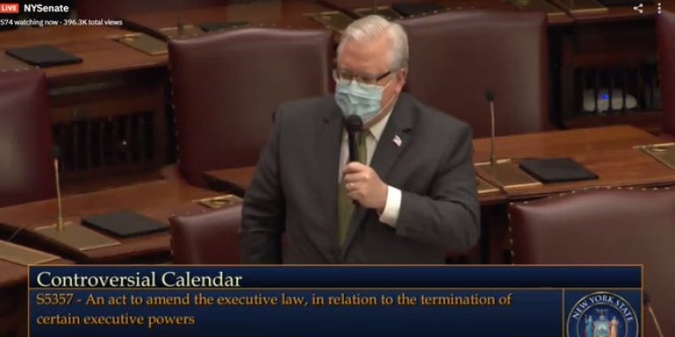 "The Senate Democrats are complicit with Governor Cuomo in what is being revealed as tragic, unforgivable, politically motivated and, in my view, criminal decisions during this COVID-19 pandemic that cost lives, devastated families, destroyed livelihoods and will keep this state at risk for years to come," said Senator O'Mara. The Senate Democrats are complicit with Governor Cuomo in what is being revealed as tragic, unforgivable, politically motivated and, in my view, criminal decisions during this COVID-19 pandemic that cost lives, devastated families, destroyed livelihoods and will keep this state at risk for years to come.