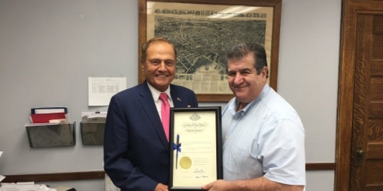 Senator Bonacic is pictured with City of Middletown Mayor Joseph DeStefano