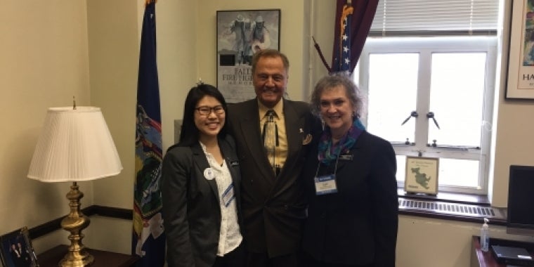 Pictured with Senator Bonacic is (L-R), Shoko Nagami and Lori Orestano-James, Director of Fine and Performing Arts at Wappingers Central School District.