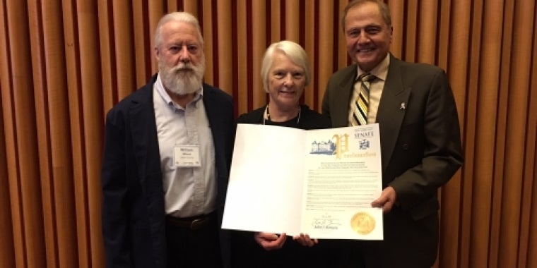 Senator Bonacic is pictured with Susan Wiand and her husband William.