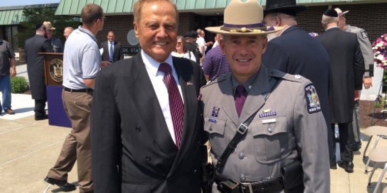 Senator Bonacic is pictured with former Troop Major, Joseph Tripodo.