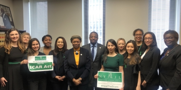 Senator Montgomery, Senator Benjamin, Senator Persaud with members of the NY Junior League   