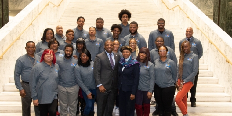 Senator Montgomery, Senator Benjamin and Senator Savino welcome the New York State YouthBuild Coalition 