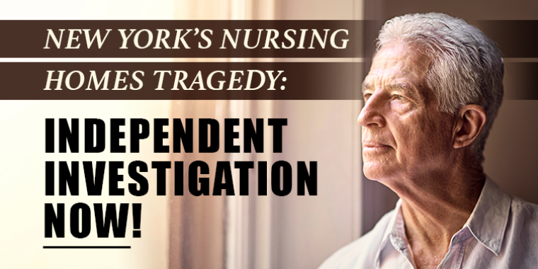 "Thousands of lives have been lost and too many questions have been raised, and remain unanswered, to have in-house reports be the final word. An independent investigation, using all of the powers at our disposal, is warranted and necessary for the families who have lost loved ones, the caregivers who put themselves at risk, and to ensure better and safer policies moving forward,” said Senator O'Mara. "Thousands of lives have been lost and too many questions have been raised, and remain unanswered, to have in-house reports be the final word. An independent investigation, using all of the powers at our disposal, is warranted and necessary for the families who have lost loved ones, the caregivers who put themselves at risk, and to ensure better and safer policies moving forward,” said Senator O'Mara.