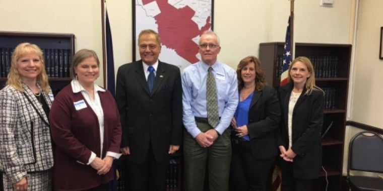 Senator Bonacic is pictured with (L-R) Beverly Karas-Irwin, R.N., Paula Graham, R.N., Burt Thelander, Margaret Allers, and Trish Beck.