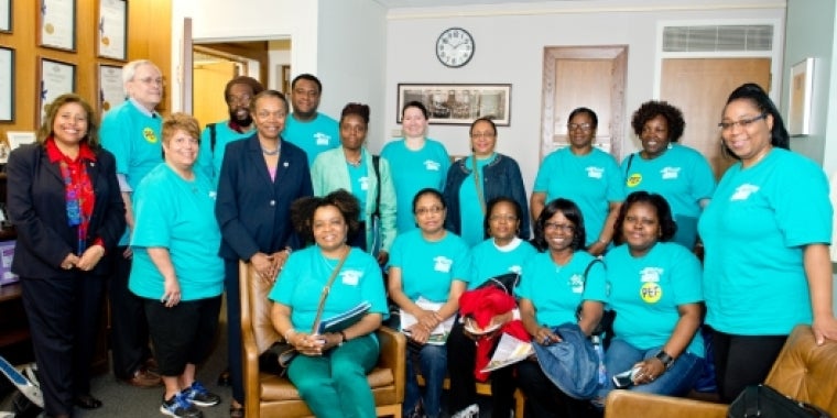 Senator Montgomery meets with members of the New York State Public Employees Federation (PEF)