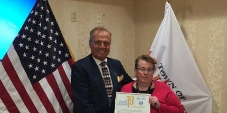 Senator Bonacic is pictured with Town of Wallkill Clerk Louisa Ingrassia.