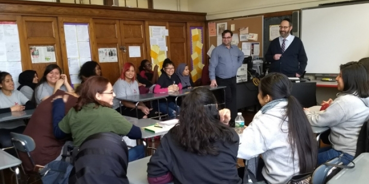 Fighting Hate and Promoting Understanding with Senator Simcha Felder at Urban Assembly School