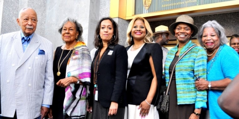 Senator Montgomery joins with David Dinkins and other dignitaries to dedicate the Maya Angelou Forever Stamp on August 20, 2015 Senator Montgomery joins with David Dinkins and other dignitaries to dedicate the Maya Angelou Forever Stamp on August 20, 2015