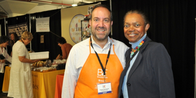 Senator Montgomery with Brooklyn Chamber of Commerce President Carlo Scissura