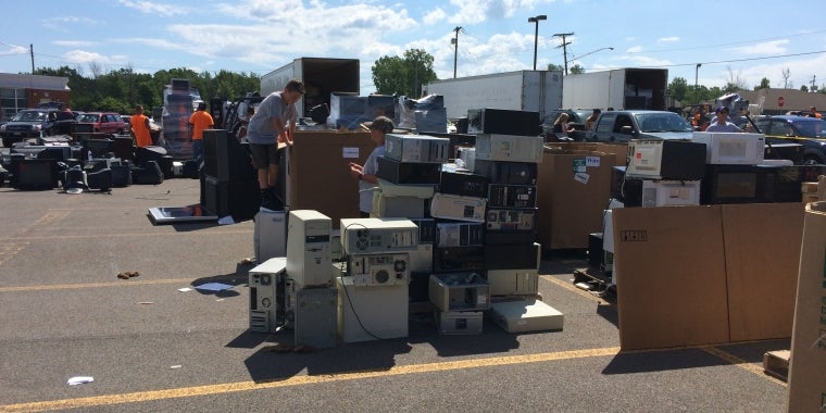 An estimated 190,000 lbs of electronic material was collected at a recent event in Depew.