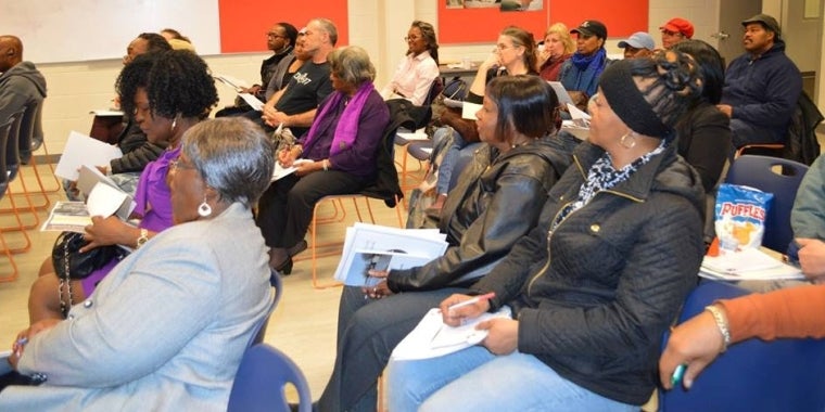 Many Rockaway residents came to the event to learn how to lower their flood insurance rates and how to protect themselves from a future Sandy-like storm.