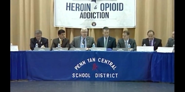 Senator O'Mara sponsored a meeting of the Senate Task Force on Heroin and Opioid Addiction in Penn Yan in February.