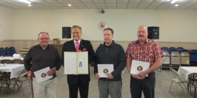 Senator Bonacic is pictured with (L-R), Joseph Nosek, Rick Graham, and Lee Ellmauer, Jr.