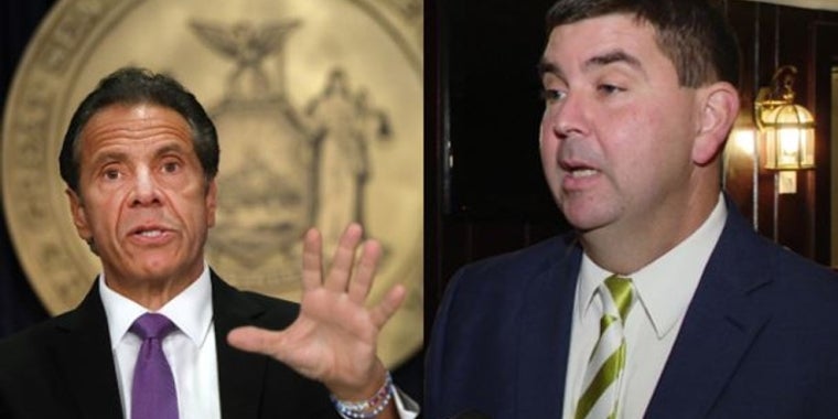 Governor Cuomo and State Senator John Mannion (Photo on left courtesy: Getty Images, Photo on right courtesy: CNY Central)<p>{/p}