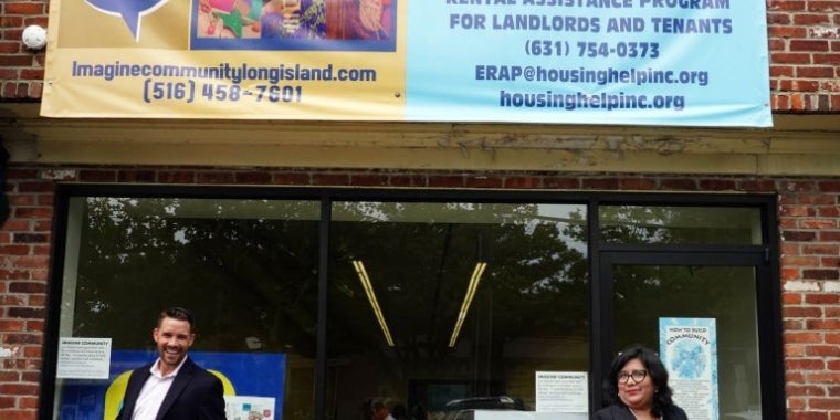 At the grand opening of Huntington's Emergency Rental Assistance Program Center on Aug. 20, tenants and landlords were urged to use the center for help applying for federal rent relief. The newest programs are using state funds. Credit: Debbie Egan-Chin