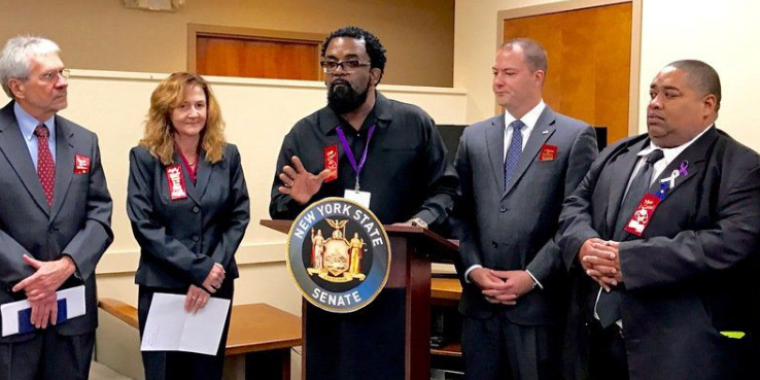 Pictured from left, Northpointe CEO Dan Shubsda, Niagara Co. Dir. of Mental Health Laura Kelemen, Northpointe Employee Marlon Thornton, Sen. Rob Ortt, Niagara Co. Legislator Owen Steed