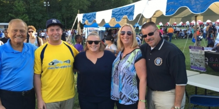 Senator Bonacic is pictured with (L-R), Lou Ingrassia III, Andrea Ingrassia, Jackie Ingrassia, and Town of Wallkill Commissioner of Public Works, Lou Ingrsssia, Jr.