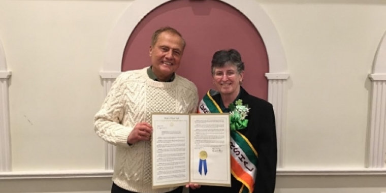 Senator Bonacic is pictured with Sister Ann Daly, the 2016 Mid-Hudson St. Patrick’s Day Grand Marshal.