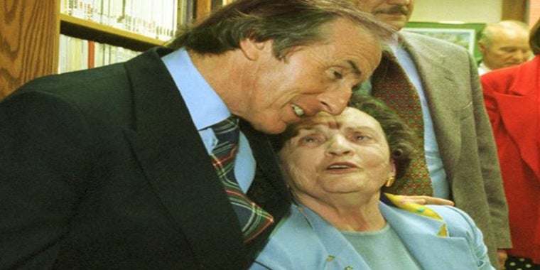 Jean Argetsinger and racing legend Sir Jackie Stewart.