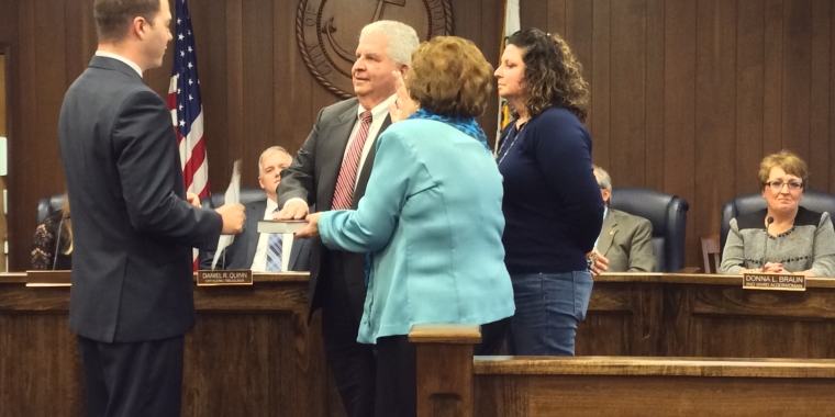 North Tonawanda Common Council President Russ Rizzo takes his oath of office